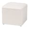Baxton Studio Isaiah Modern and Contemporary Ivory Boucle Upholstered Ottoman 220-12871-ZORO - alternate 6